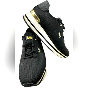 Michael Kors Black and Gold Sneakers